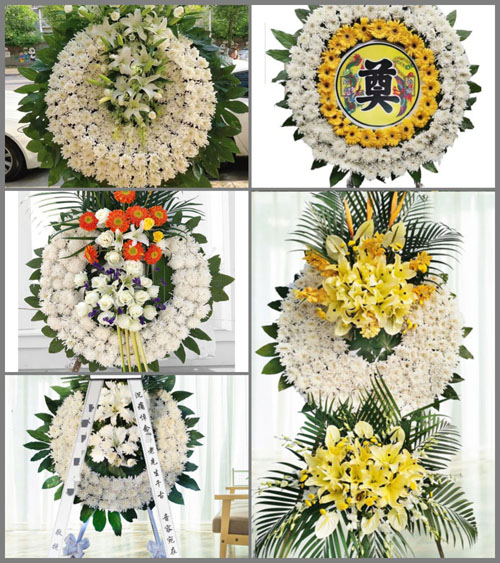 河南郑州新密市岳村镇岗坡村花圈速递